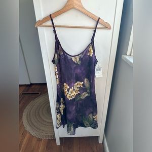 NWT Vintage California Dynasty sheer nightgown and matching robe! Purple floral